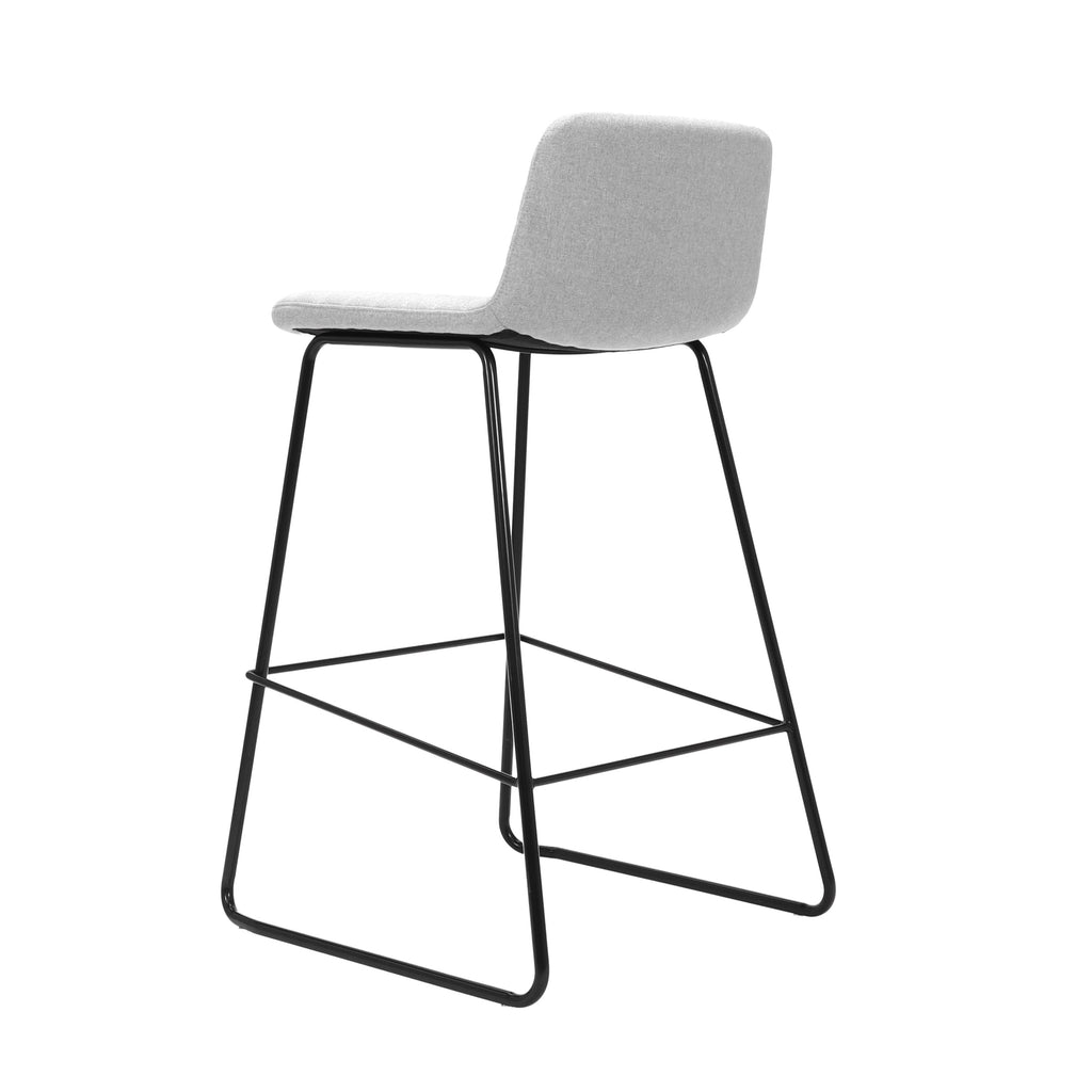 Rapidline Pixel Bar High Stool 730mm Height Light Grey Fabric / Black