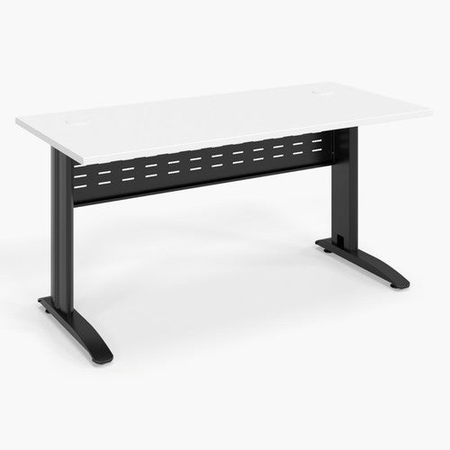 Rapidline Rapid Span Open Workstation 1500 x 700mm Natural White / Black Satin