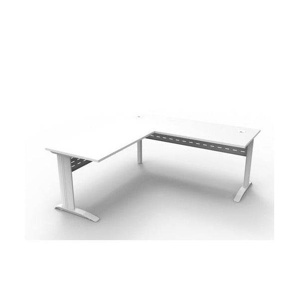 Rapidline Rapid Span Open Workstation with Return 1800 x 1800 x 700mm Natural White / White Satin