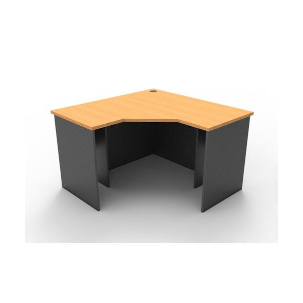 Rapidline Rapid Worker Corner Workstation 1200 x 1200 x 600mm Beech / Ironstone