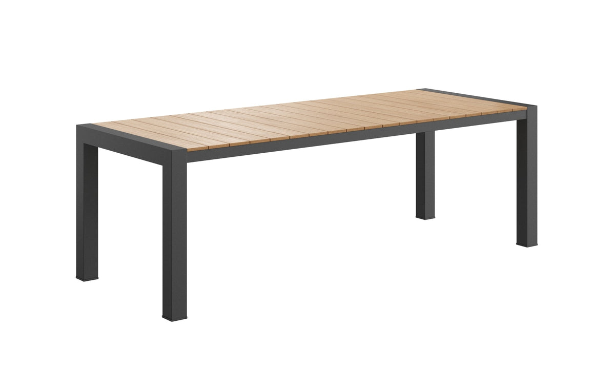 Rapidline Ridge Outdoor Table 2300 x 900mm European Oak / Black
