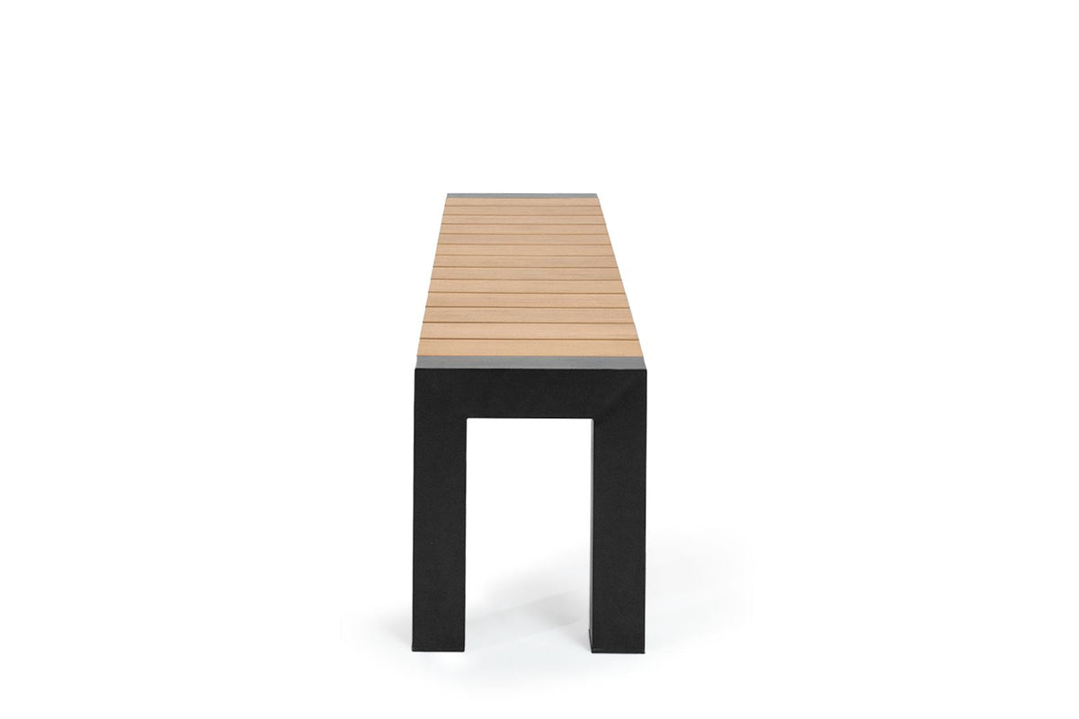 Rapidline Ridge Outdoor Bench Seat 1690 x 350mm European Oak / Black