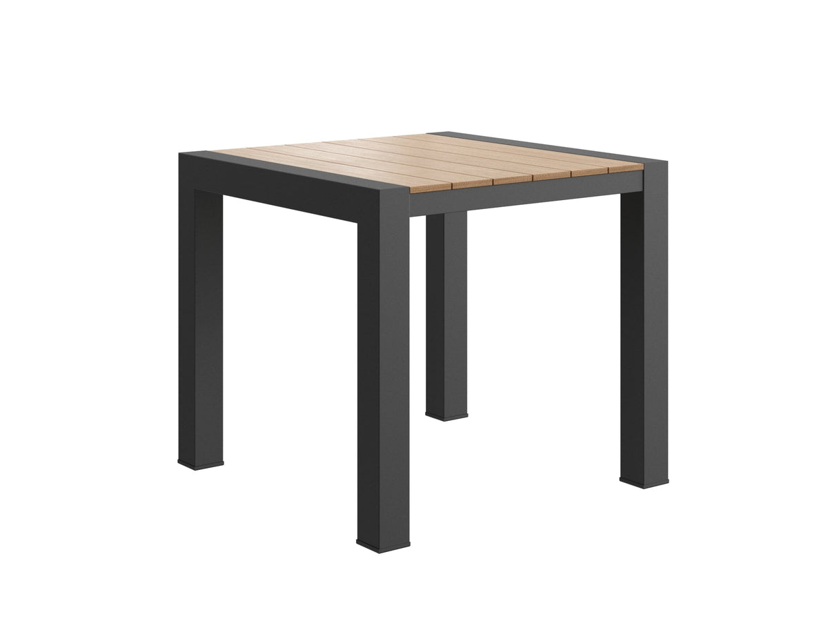 Rapidline Ridge Outdoor Square Table 835 x 835mm European Oak / Black