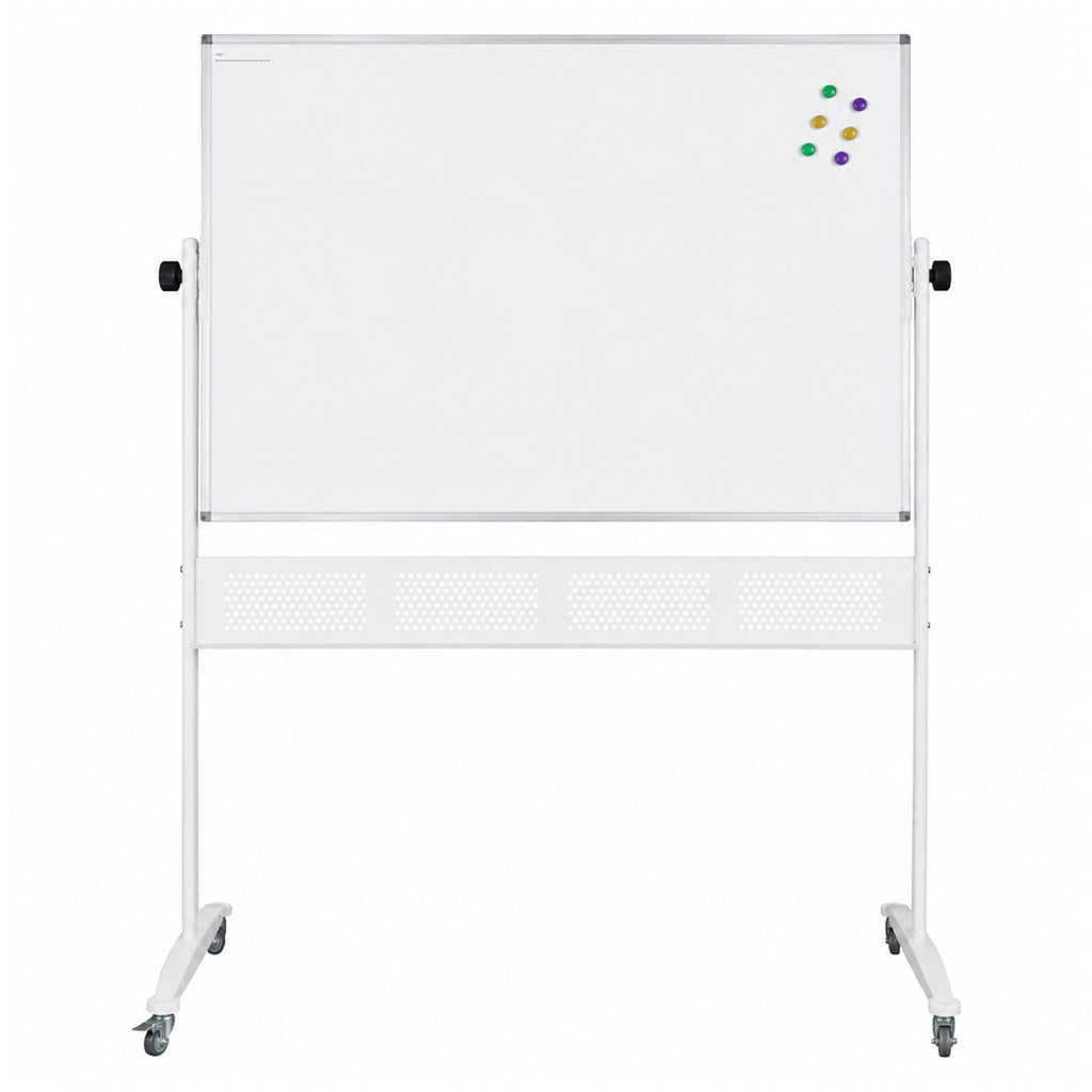 Rapidline Standard Mobile Magnetic Whiteboard 1200 x 900mm Aluminium Frame