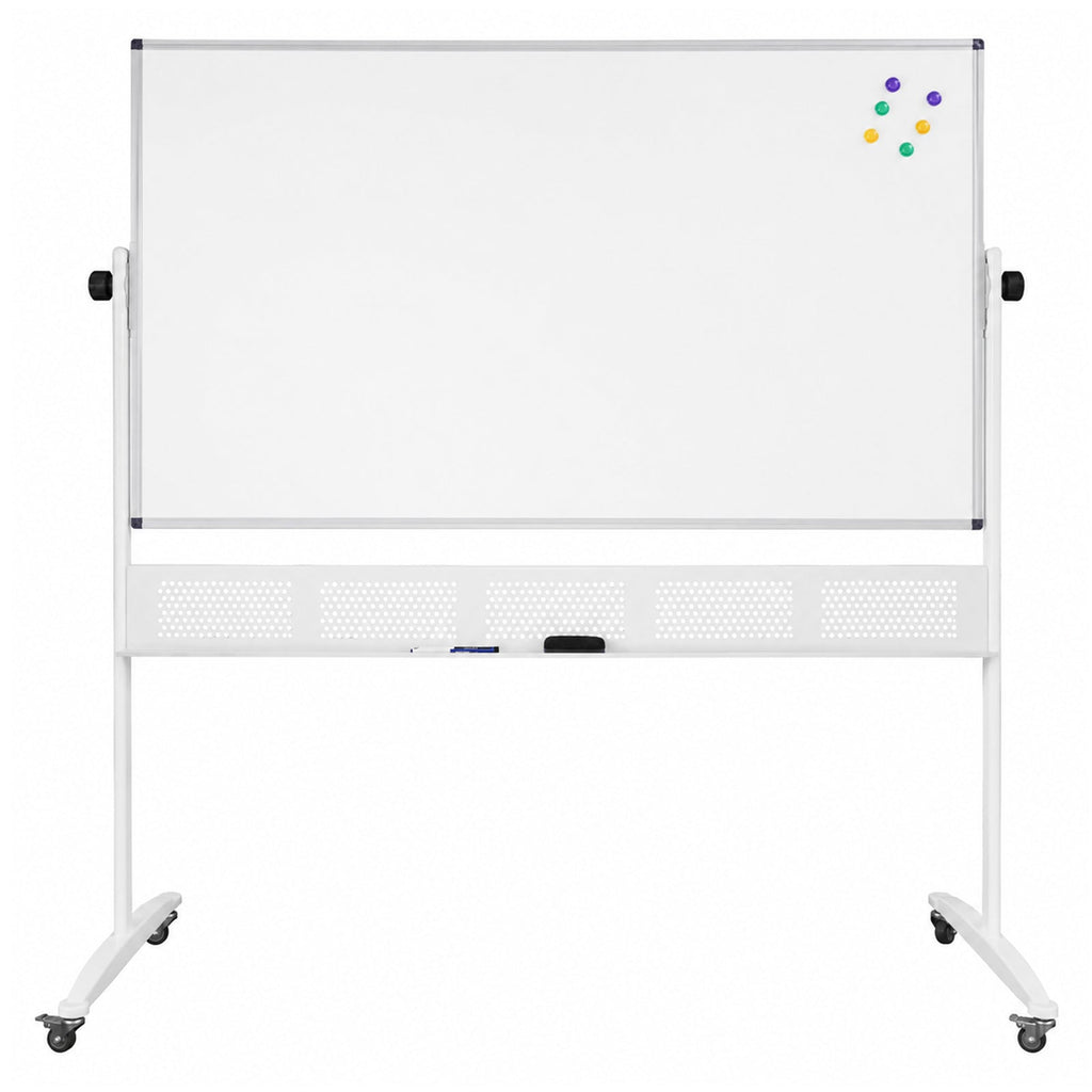 Rapidline Standard Mobile Magnetic Whiteboard 1500 x 1200mm Aluminium Frame