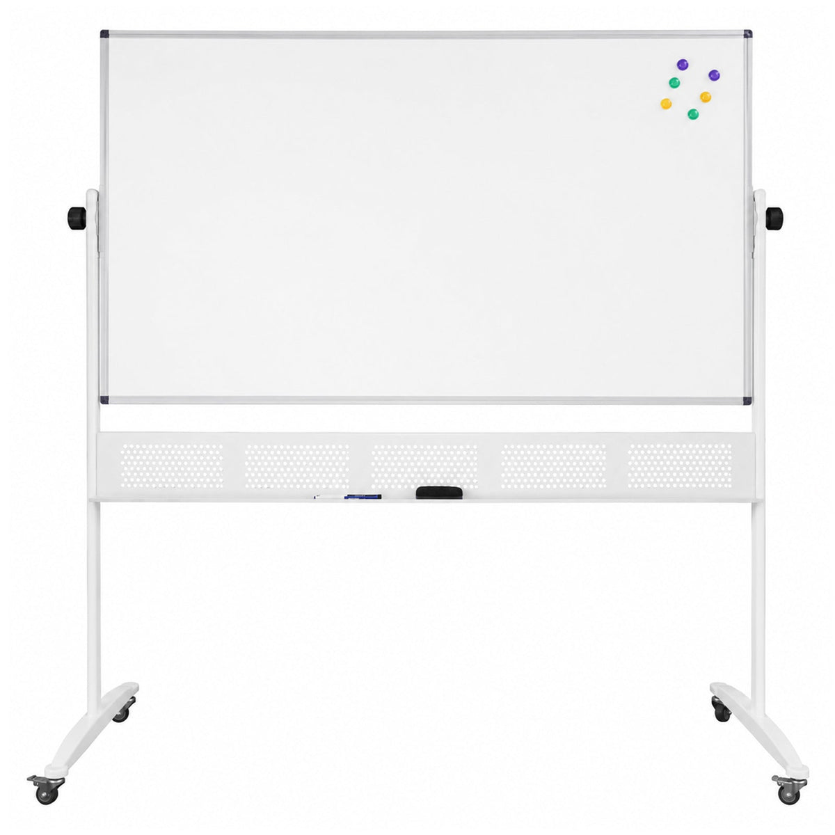 Rapidline Standard Mobile Magnetic Whiteboard 1500 x 1200mm Aluminium Frame
