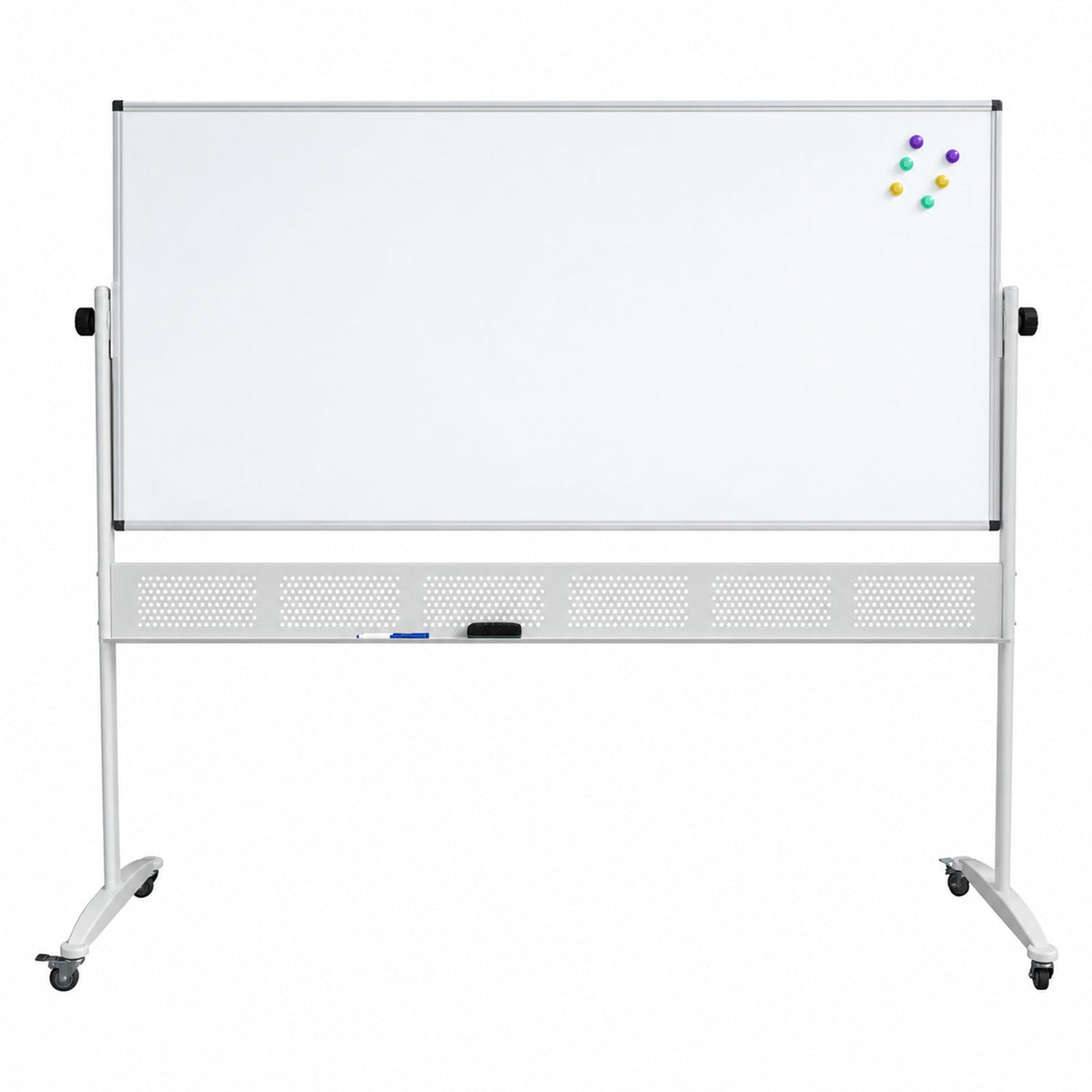 Rapidline Standard Mobile Magnetic Whiteboard 1800 x 1200mm Aluminium Frame