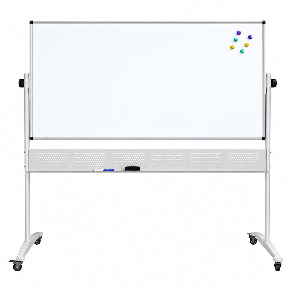 Rapidline Standard Mobile Magnetic Whiteboard 1800 x 900mm Aluminium Frame