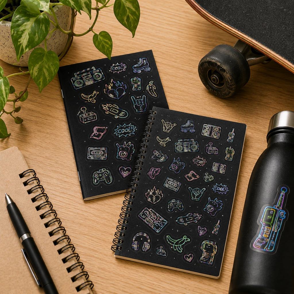 Retro Glow Glow Sticker Set of 47