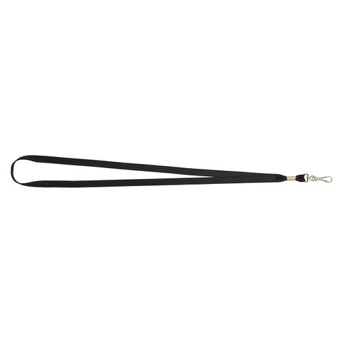 Rexel Flat Style Lanyard with Swivel Clip Black Pack of 10