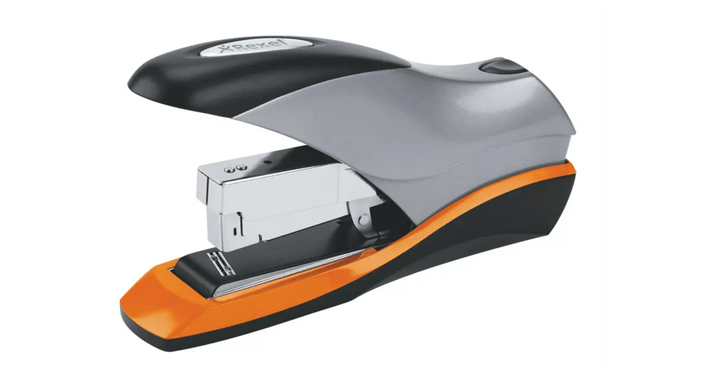 Rexel Optima 70 Low Force Heavy Duty Stapler Orange Silver