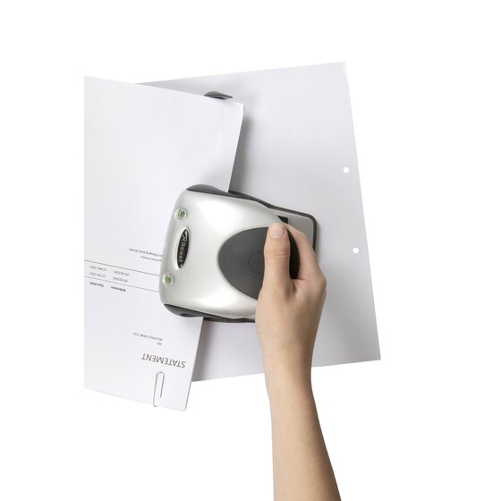 Rexel Precision P240 2 Hole Punch 40 Sheets Silver Black