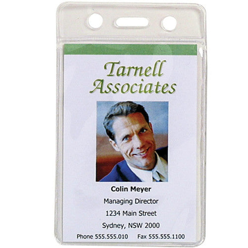 Rexel Soft Pouch Portrait 62 x 104mm Clear Pack of 10