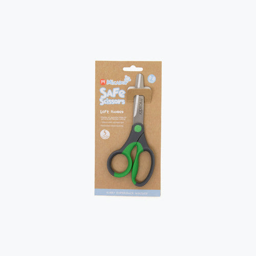 Micador Safe Scissors MShield Junior Left Handed 130mm Green