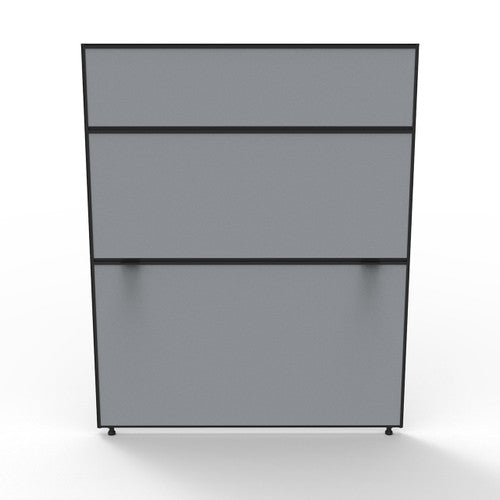 Rapidline Shush30 Plus Screen 1200 x 30 x 1500mm Grey Fabric / Black