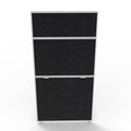 Rapidline Shush30 Plus Screen 750 x 30 x 1500mm Black Fabric / White