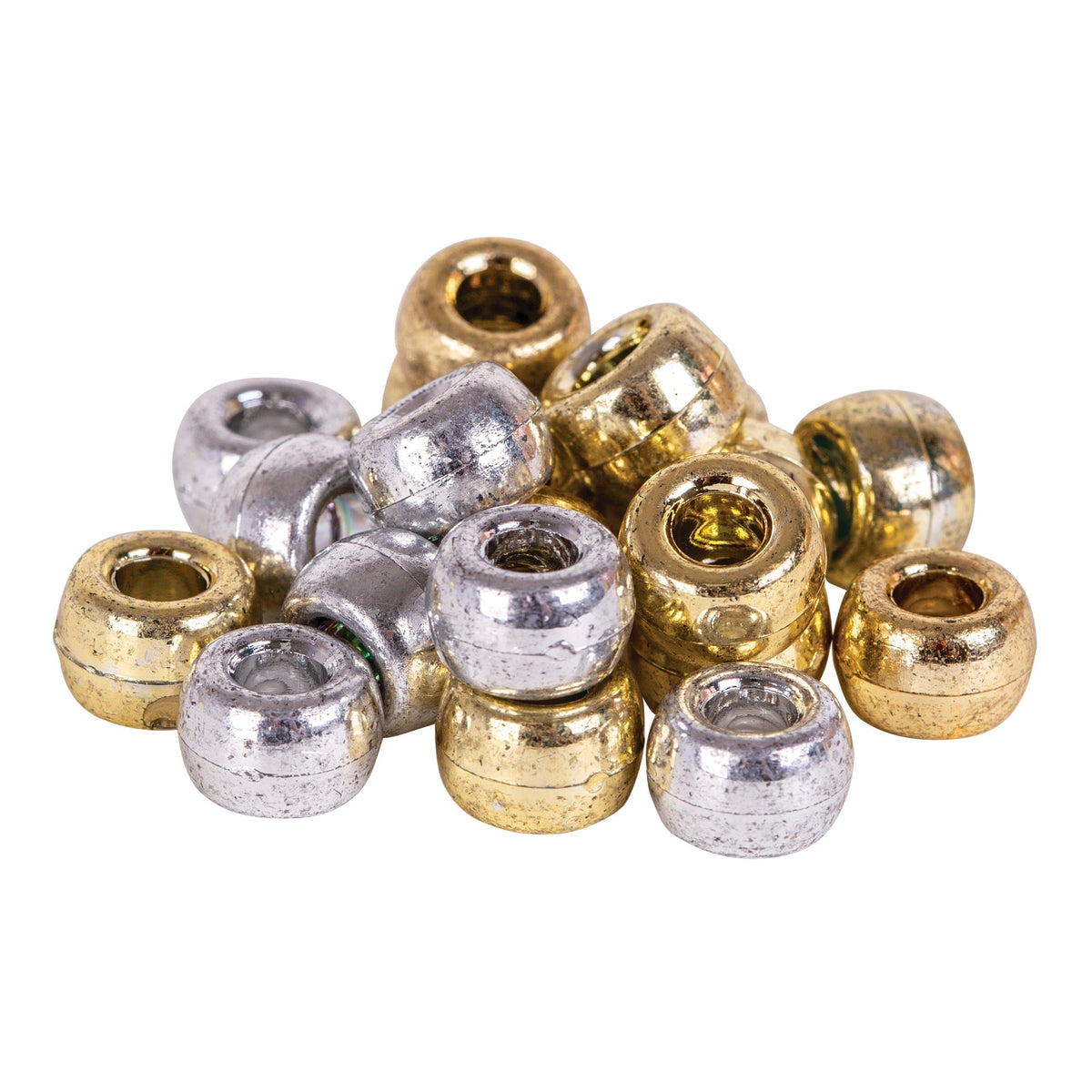 Zart Pony Beads Metallic Gold and Silver 250g