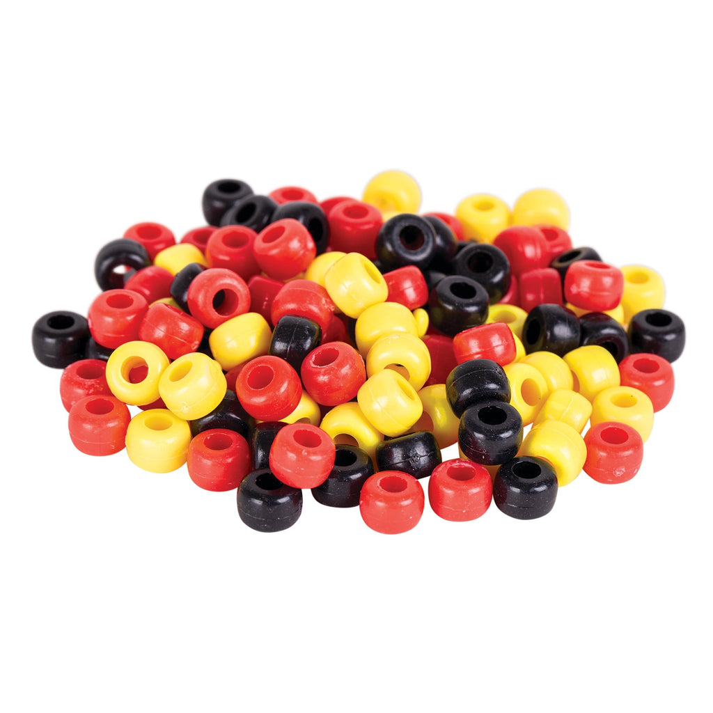 Zart Pony Beads Red Yellow and Black 250g