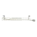 Rapidline Single Tier Cable Basket Kit 1250mm 4 GPO 2m Interconnecting Lead White
