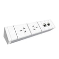 Rapidline Athena Power Rail Kit 2 GPO 2 Data Provisions 600mm Lead White