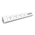 Rapidline Athena Power Rail Kit 4 GPO 3 Data Provisions 1000mm Lead White