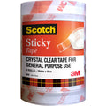Scotch 502 Sticky Tape 18mm x 66m Clear Pack of 8