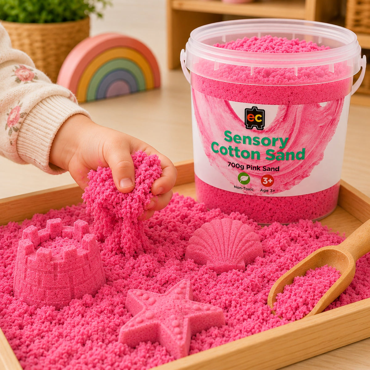 Sensory Cotton Sand 700g Pink