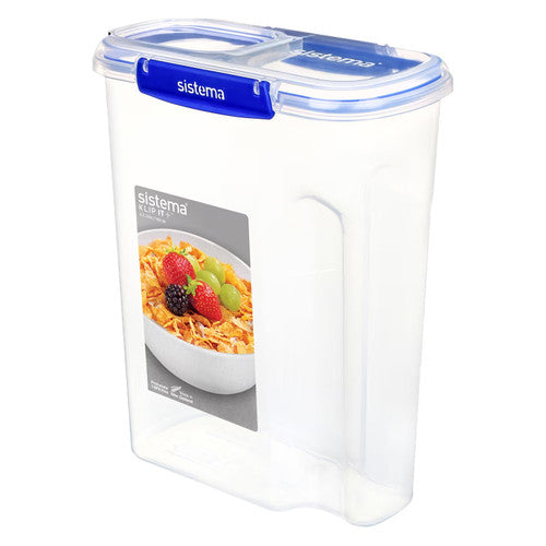 Sistema Klip It Plus Plastic Cereal Container 4.2L Dark Blue