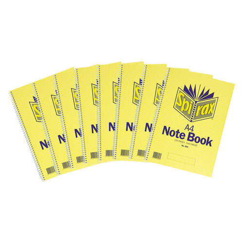Spirax 595 Notebook A4 120 Page Side Opening Pack of 8