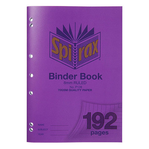 Spirax P128 Binder Book A4 192 Page 8mm Ruled