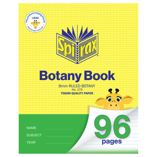 Spirax 179 Botany Book 225 x 175mm 96 Page 8mm