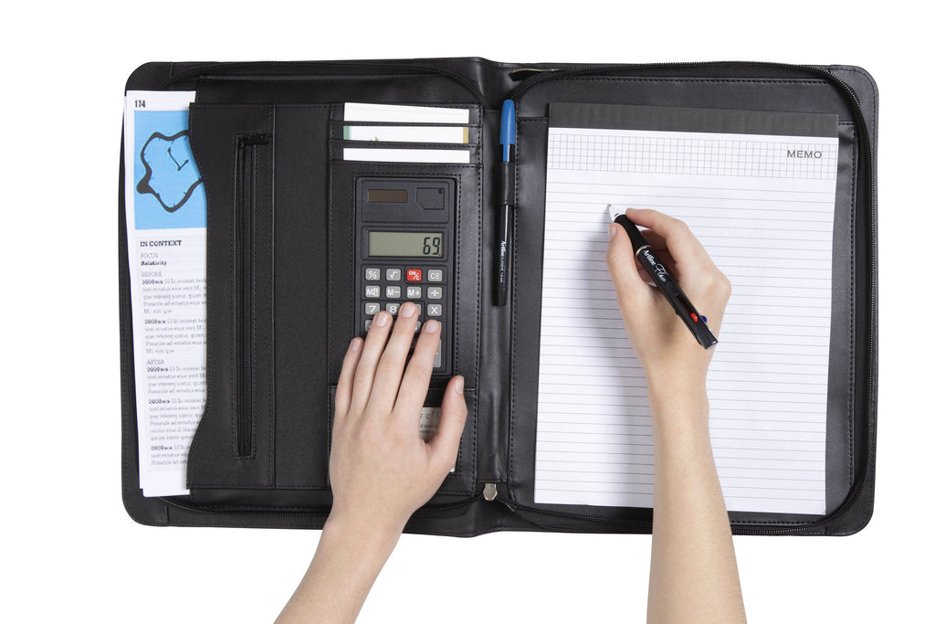 Spirax Executive Zippered Compendium With Handles A4 Black