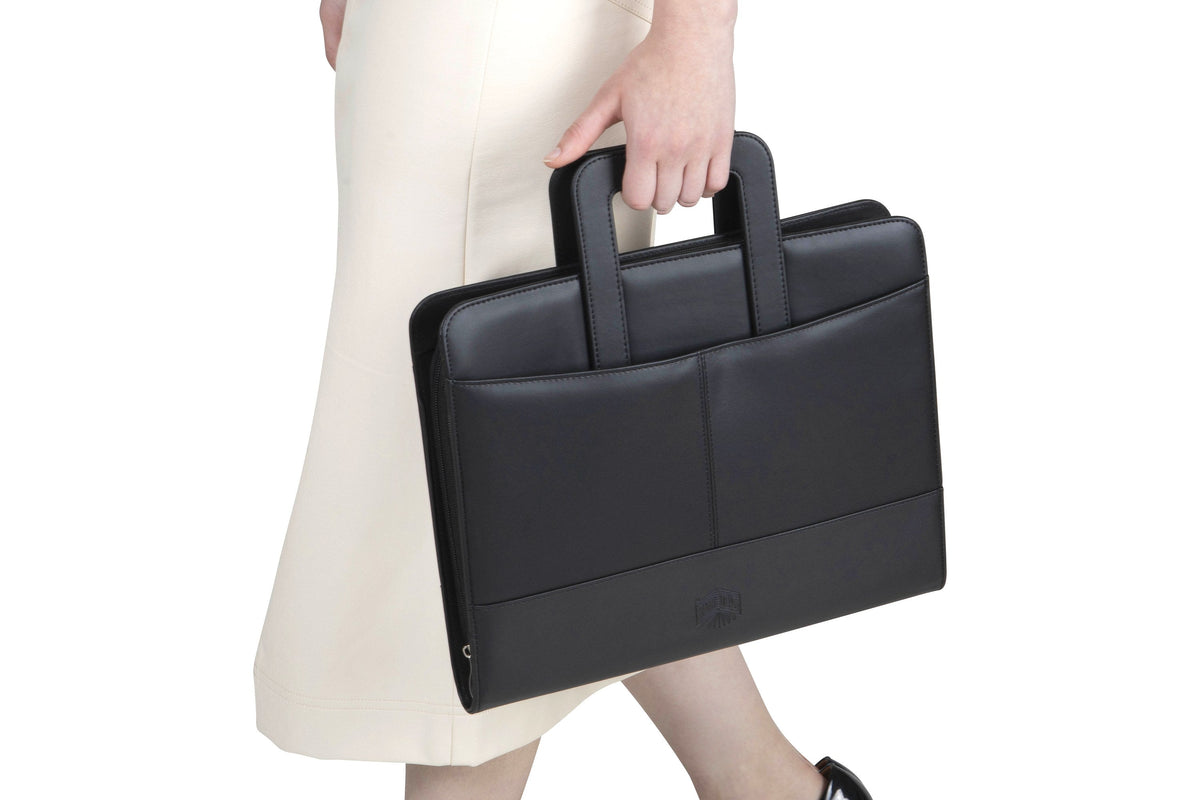 Spirax Executive Zippered Compendium With Handles A4 Black