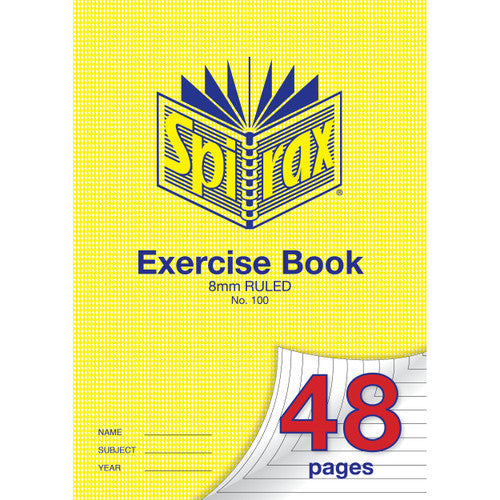 Spirax Exercise Book A4 48 Page 8mm Ruled