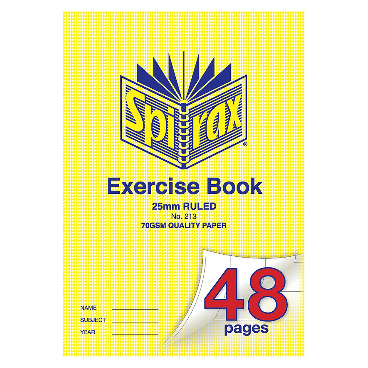 Spirax 213 Exercise Book A4 48 Page 25mm