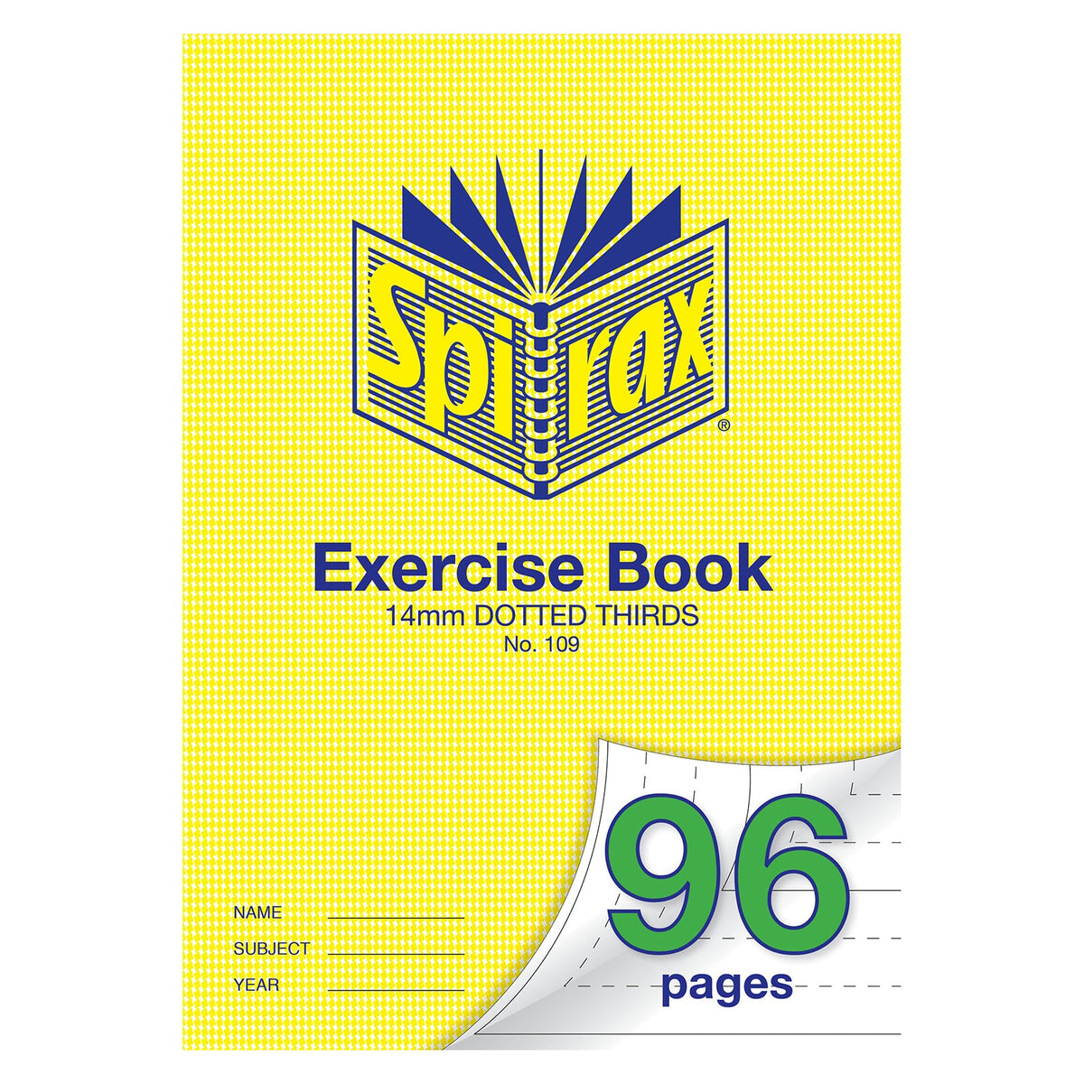 Spirax 109 Exercise Book A4 96 Page 14mm Dotted Thirds