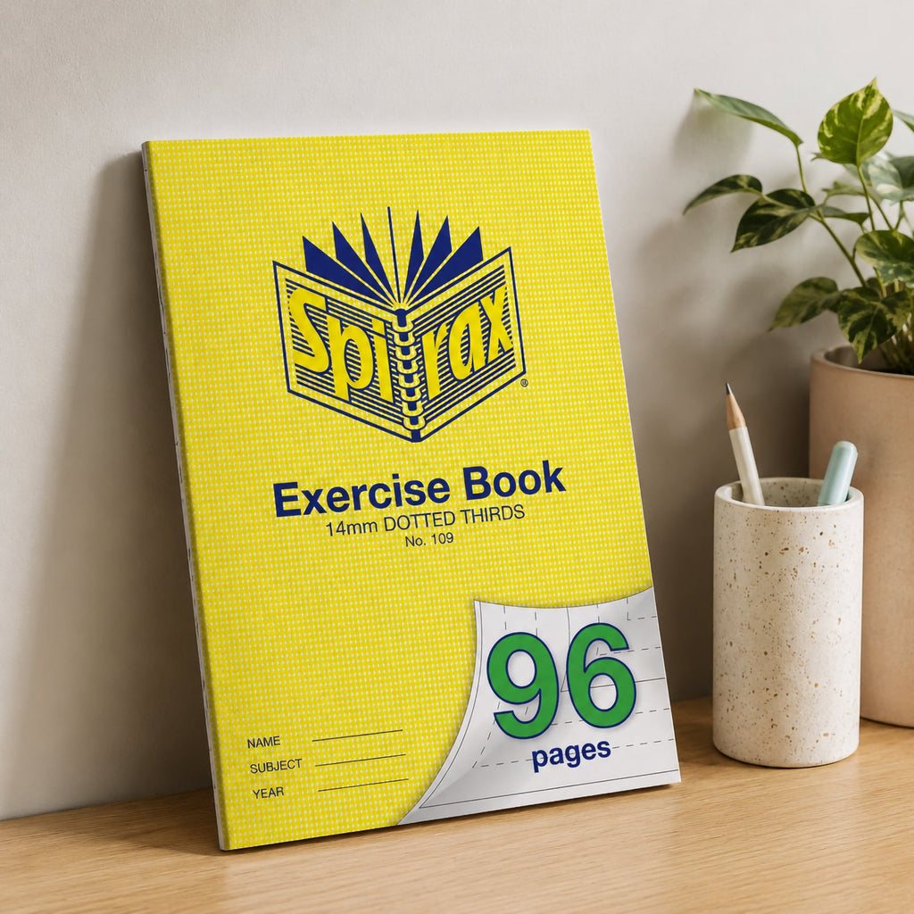 Spirax 109 Exercise Book A4 96 Page 14mm Dotted Thirds Pack 10
