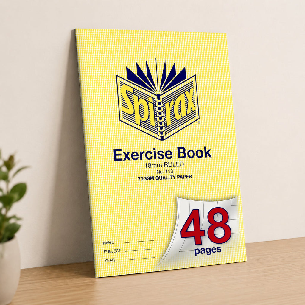 Spirax 113 Exercise Book A4 48 Page 18mm Ruled Pack 20