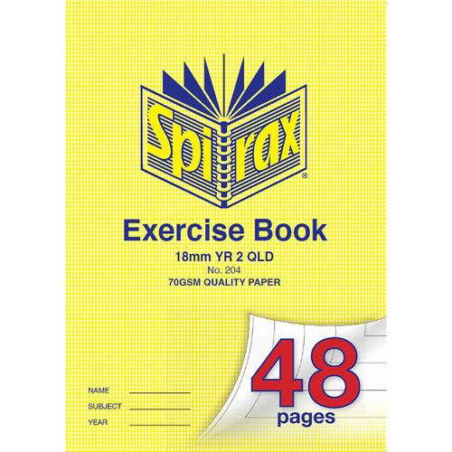 Spirax Exercise Book A4 18mm Ruled Year 2 QLD 48 Page