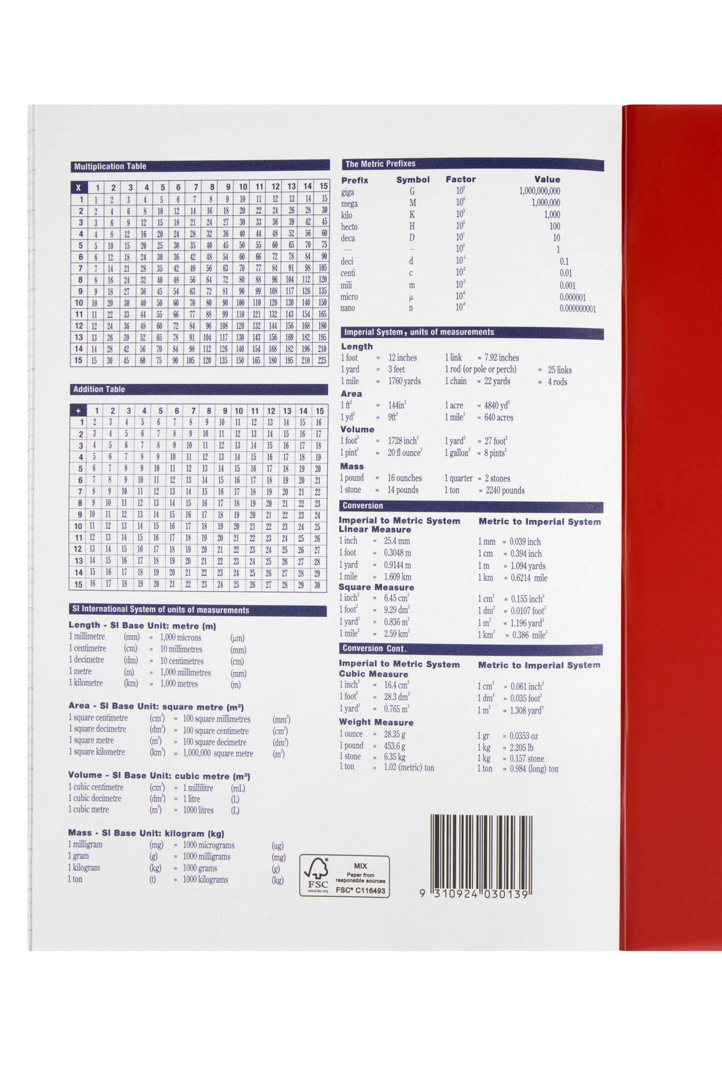Spirax P103 Exercise Book A4 48 Page 14mm Dotted Thirds Pack of 20