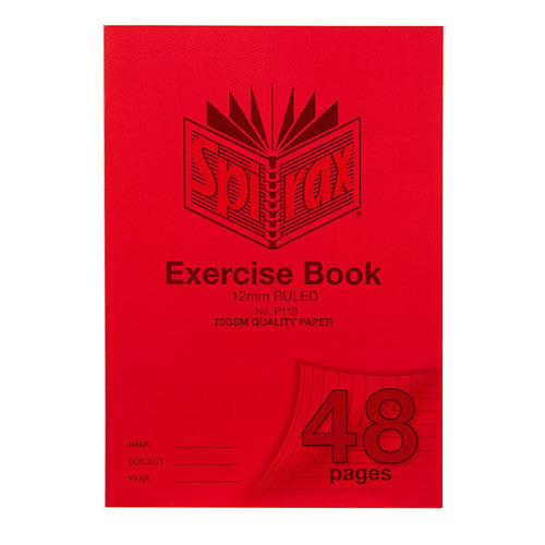 Spirax Exercise Book A4 12mm Ruled 48 Page