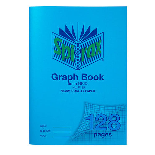 Spirax Graph Book A4 5mm Grid 128 Pages