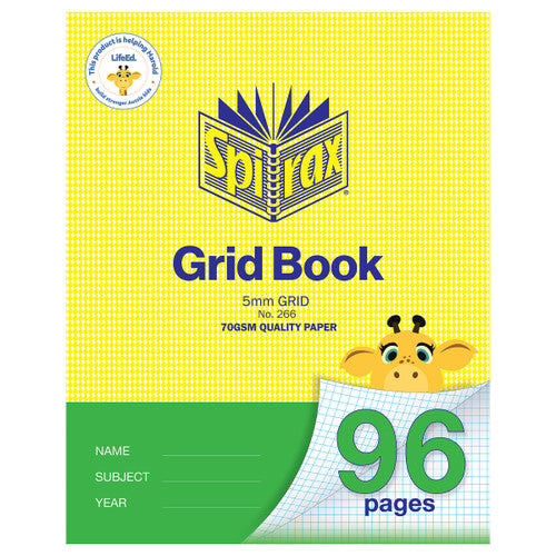 Spirax 266 Grid Book 225 x 175mm 96 Page 5mm