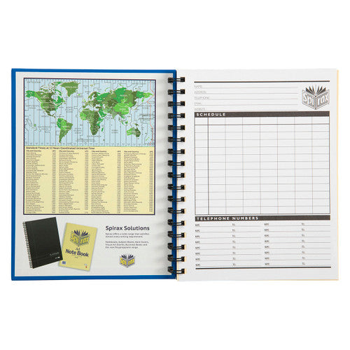 Spirax Hardcover Notebook 225x175mm 200 Pages Blue