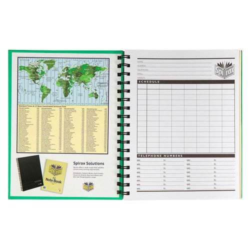 Spirax Hardcover Notebook 225x175mm 200 Pages Green