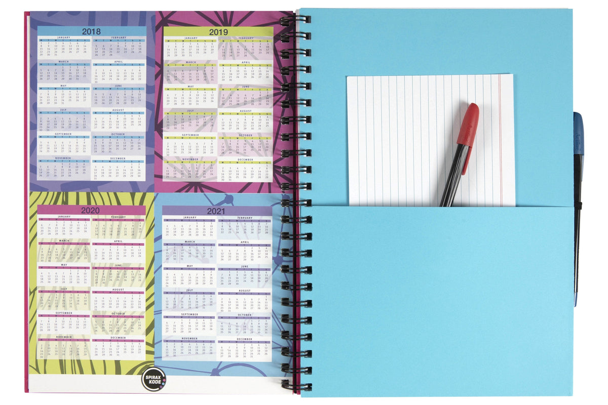 Spirax Kode Hardcover Notebook A4 160 Page Assorted Box of 5