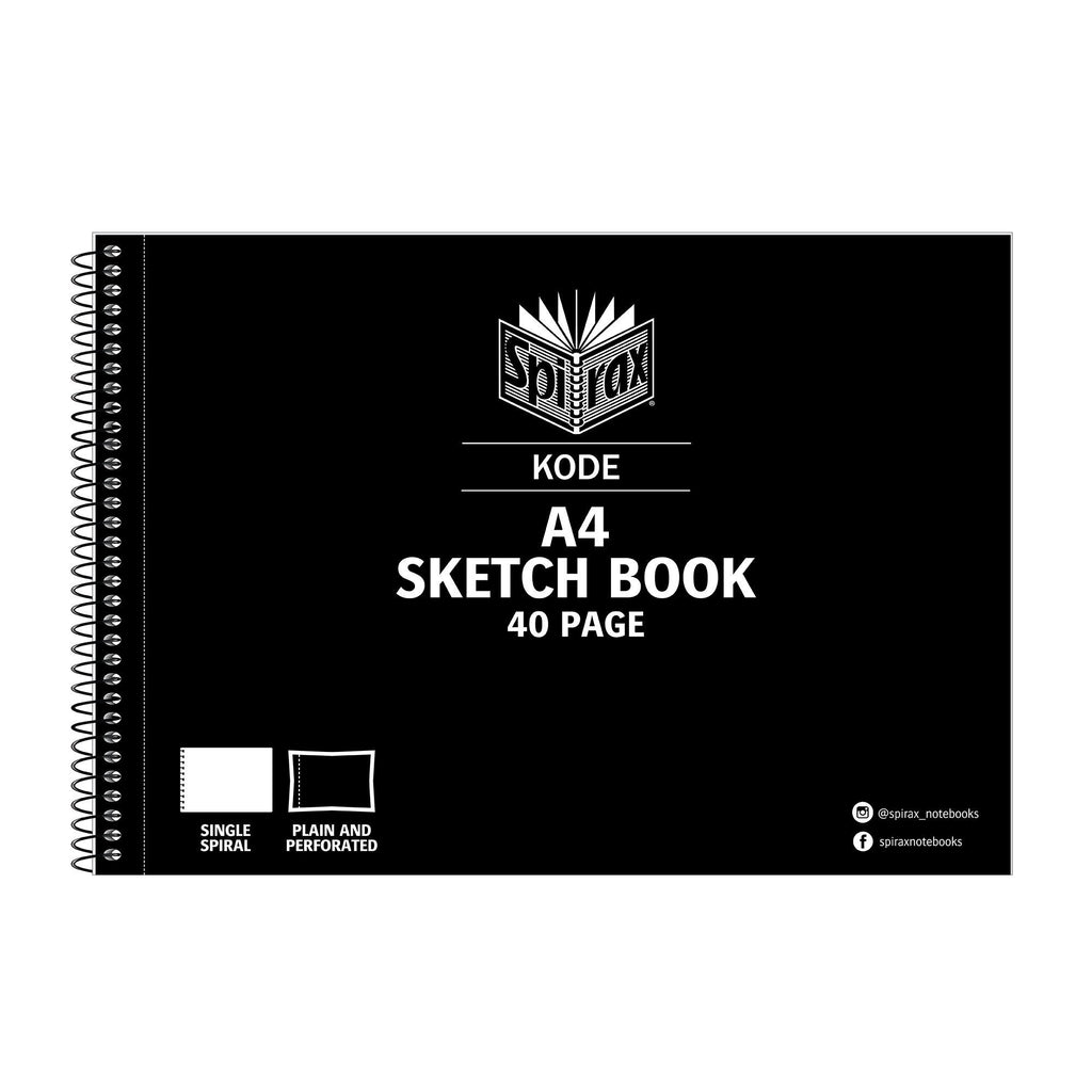 Spirax Kode Sketchbook A4 40 Page Blue Box of 10