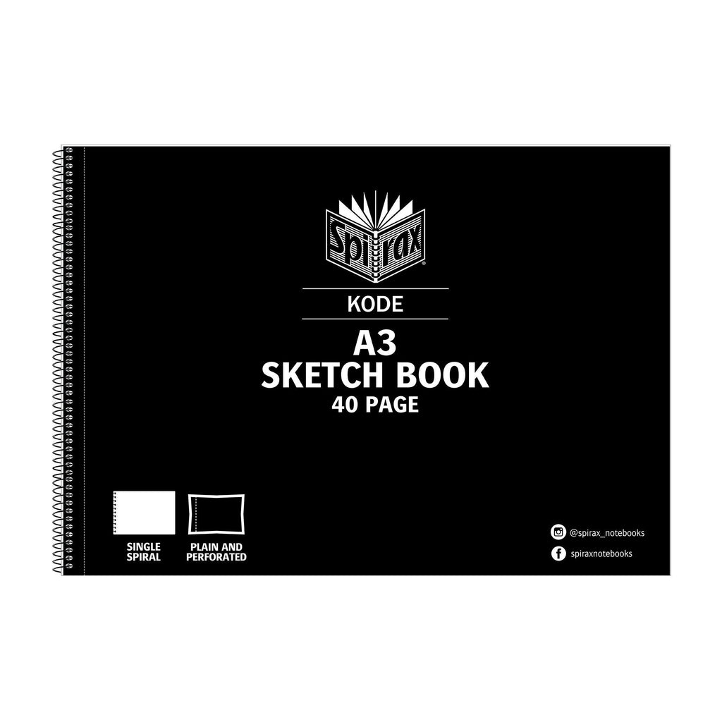 Spirax Kode Sketchbook A3 40 Page Purple Box of 10