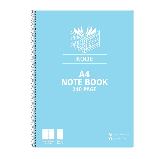 Spirax Kode Metallic Notebook A4 240 Page Assorted Box of 15