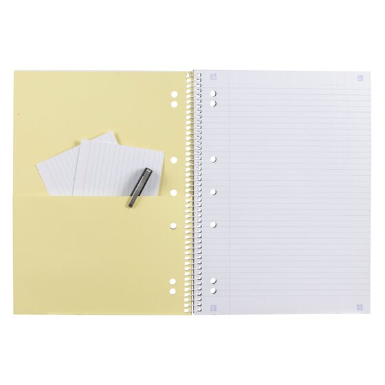 Spirax Spiral Lecture Book A4 Side Opening with Pocket 140 Pages